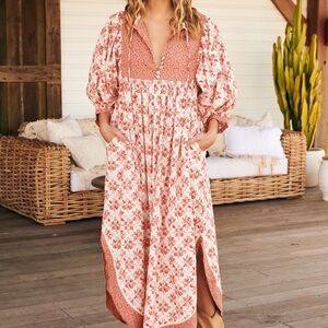 Hazy Maisy Maxi Dress- Earth ~ Free People